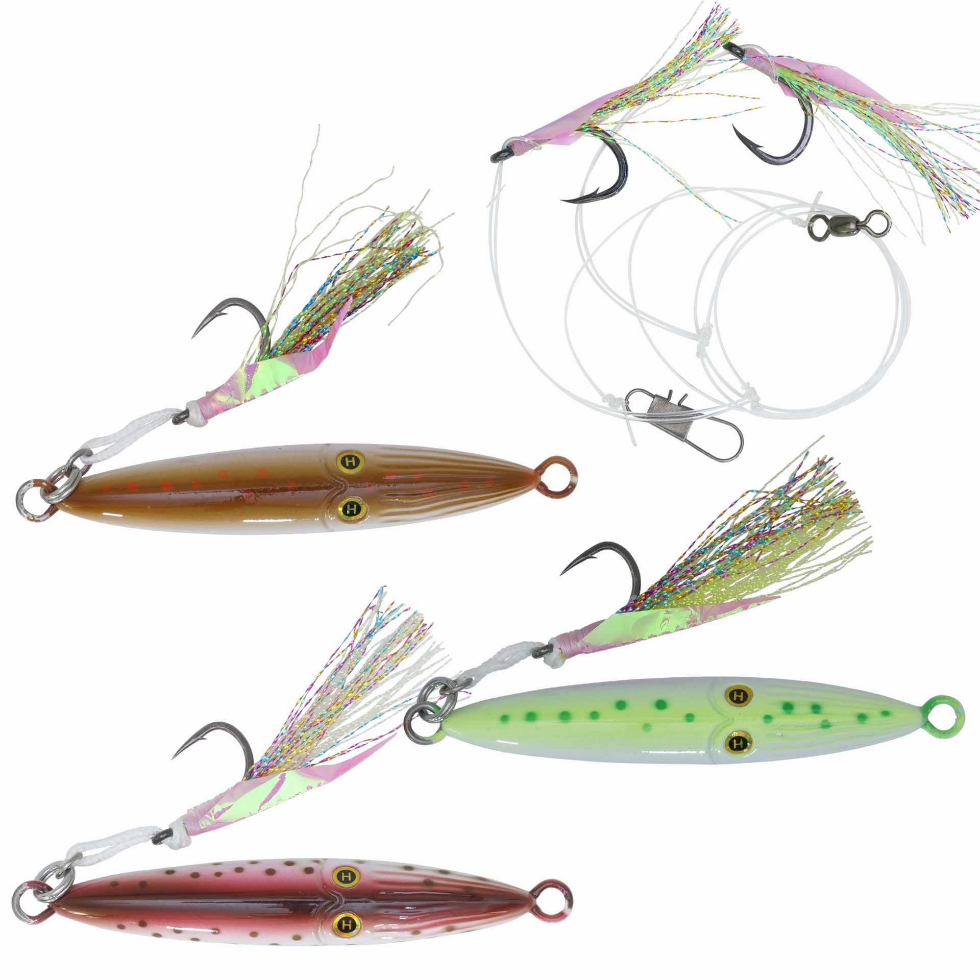 1.75oz (3inch) Squinnow Jig & Biki Assortment (4pc)