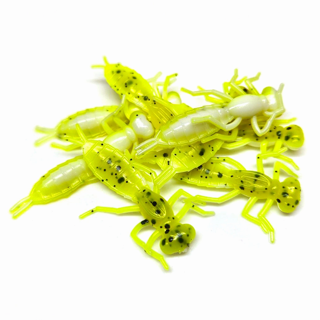 Chartreuse/White - Dragonfly Larvae