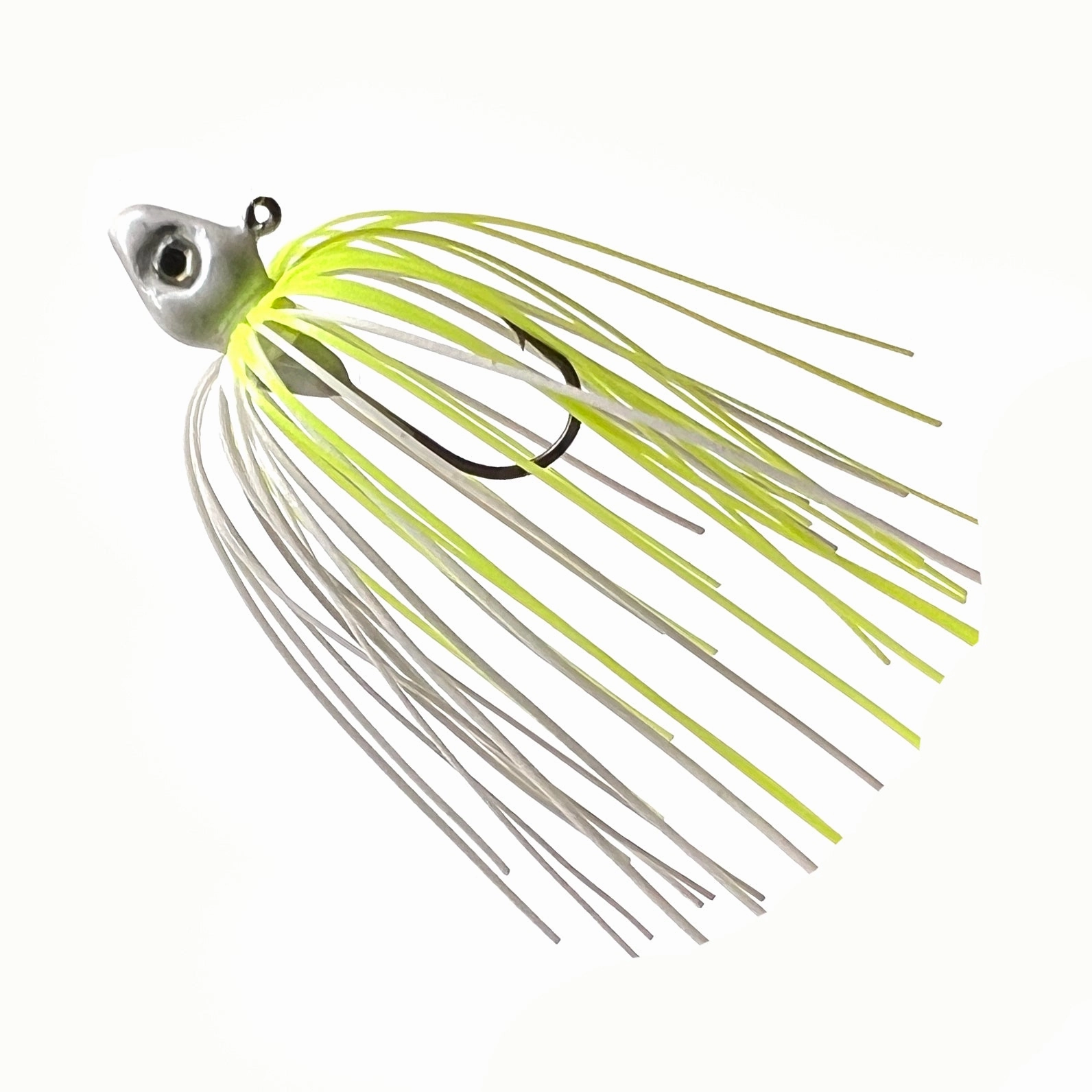 Chartreuse/White - Micro Swim Jig