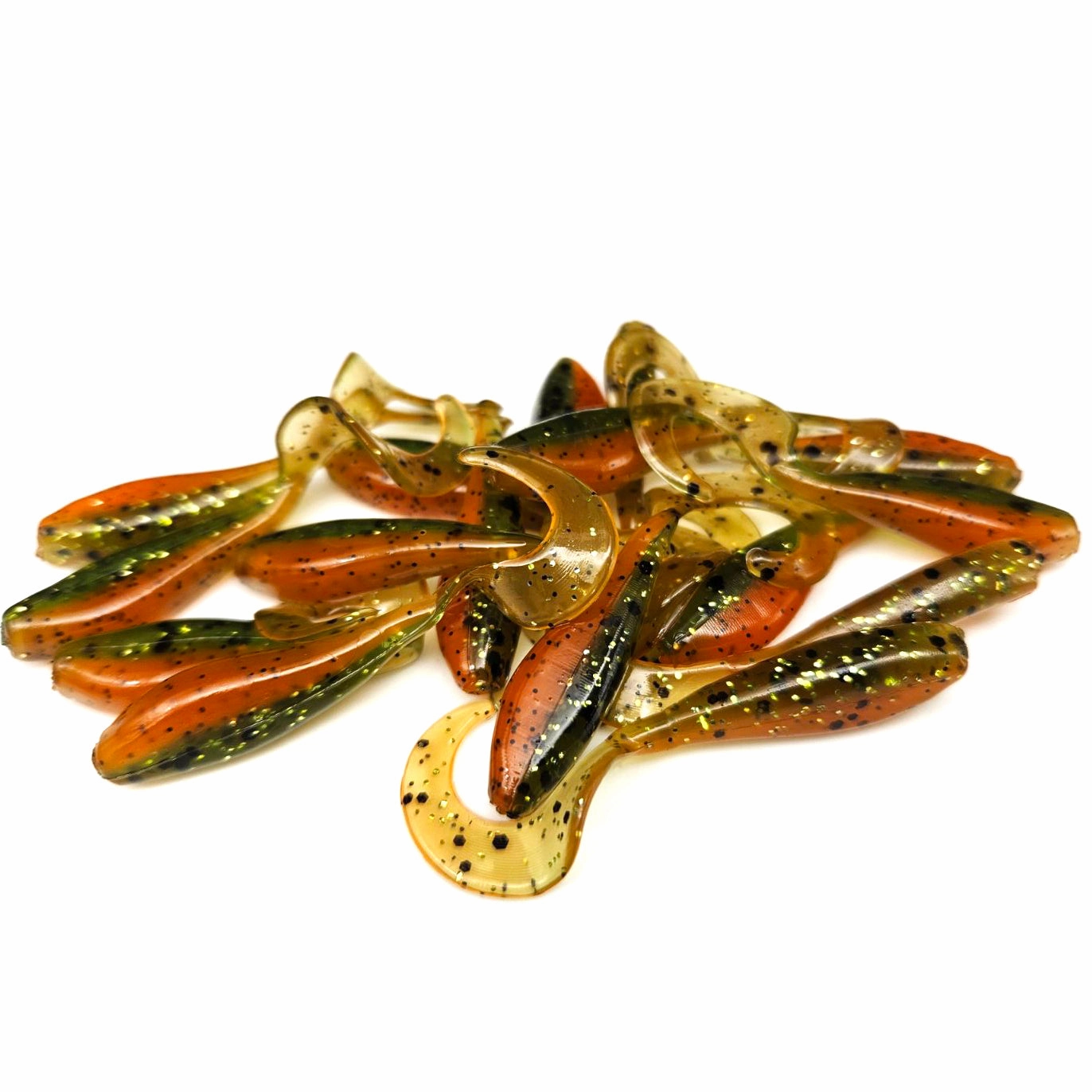 Orange Perch - Curly Tail Shad Body