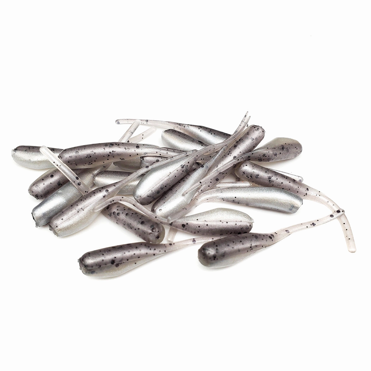 Silver Ice - 1" Micro Shad Stinger Tails
